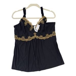 Soma Size-XL Limited Edition Decadence Line Cami - Black & Gold